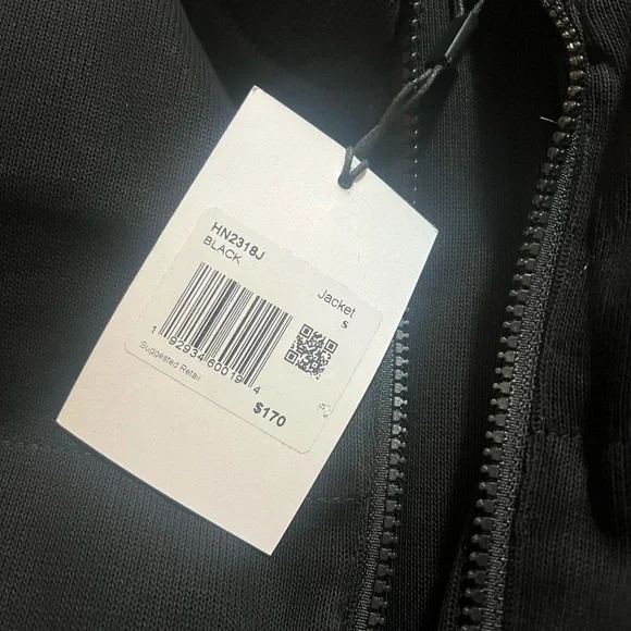 GREY LAB quilted black puffer jacket with matching black cargo pants